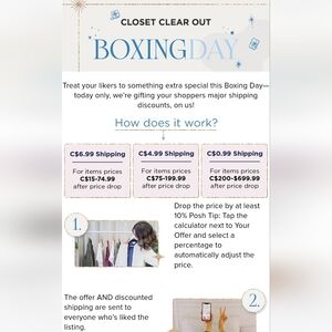 BOXING DAY CLOSET CLEAROUT